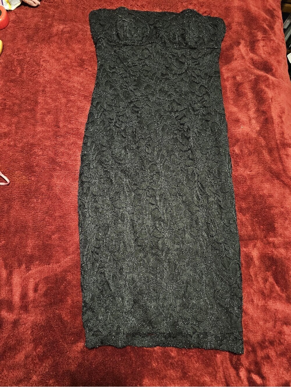 Jump Black Strapless Lace Sheath Dress Sz 3/4